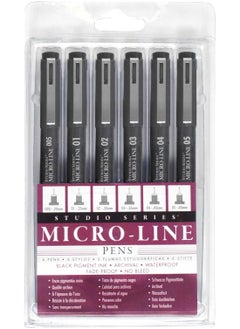 Peter Pauper Press PETER PAUPER PRESS Studio Series Micro-Line Pigment Ink Pen Set (Set of 6)  - Image 1