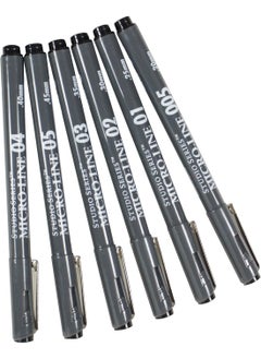 Peter Pauper Press PETER PAUPER PRESS Studio Series Micro-Line Pigment Ink Pen Set (Set of 6)  - Image 3