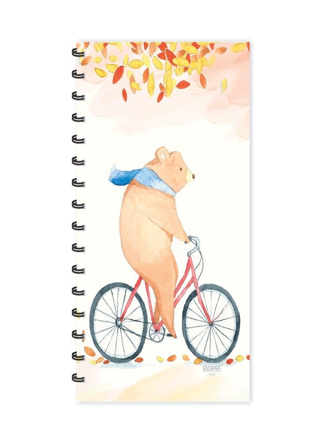 ESCAPER Bear on Cycle Diary, Ruled - A5 Size - 8.5 x 5.5 inches Designer Diary, Diary Notepad, Diary for Office, Diary for Gift, diary small size, Diary a5 - Image 1