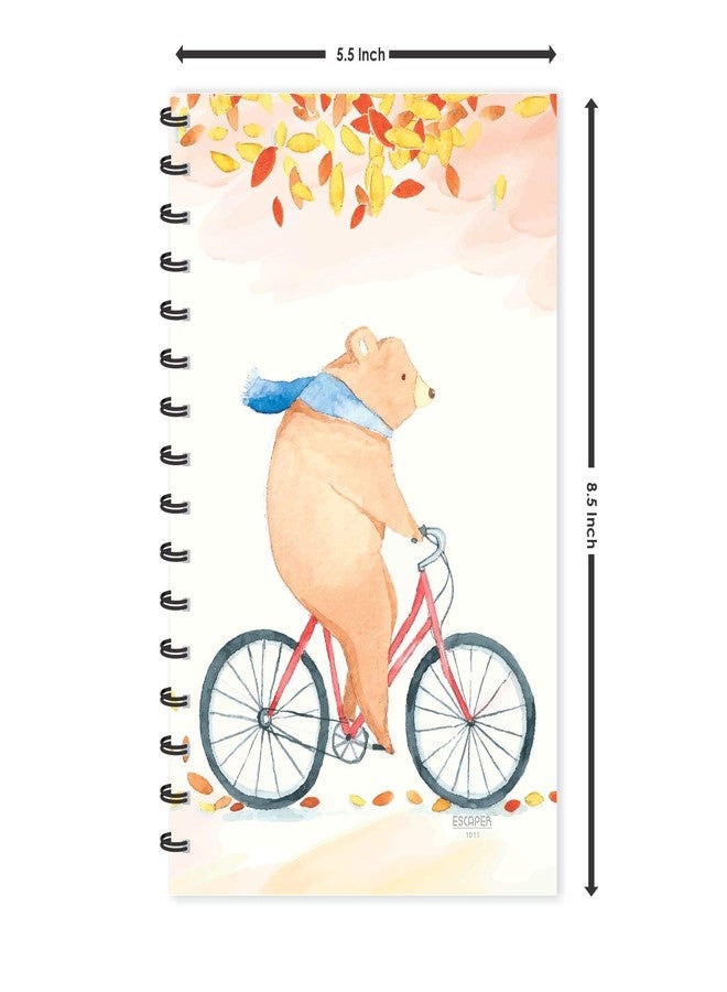 ESCAPER Bear on Cycle Diary, Ruled - A5 Size - 8.5 x 5.5 inches Designer Diary, Diary Notepad, Diary for Office, Diary for Gift, diary small size, Diary a5 - Image 5