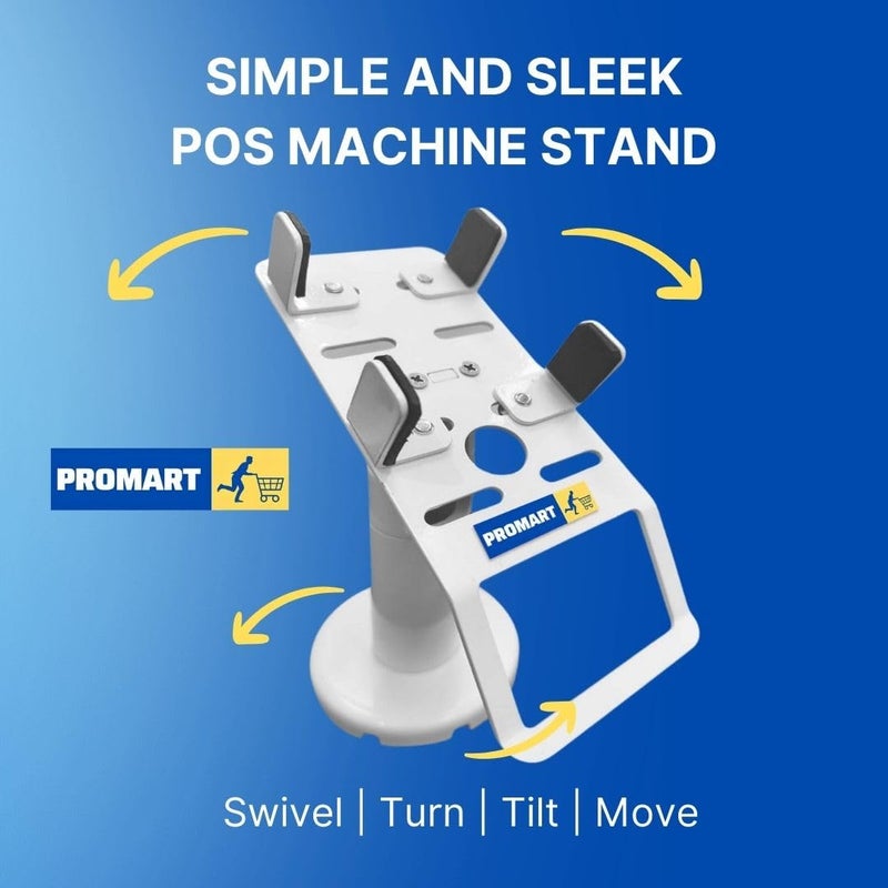 Pro-mart EDC | POS Machine Universal Rotatable and Adjustable Display Holder Cashier Counter Credit Card Machine Mount (White) - Image 5