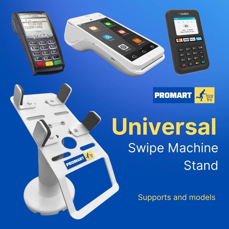 Pro-mart EDC | POS Machine Universal Rotatable and Adjustable Display Holder Cashier Counter Credit Card Machine Mount (White) - Image 3