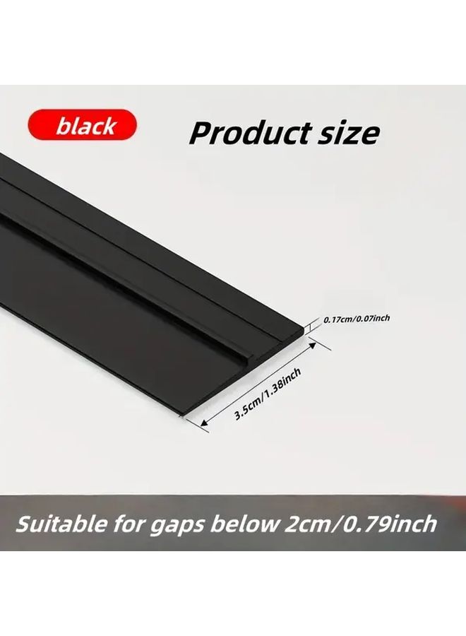 Grey Windproof Door Bottom Seal Strip Self-Adhesive Silicone Noise Reduction Draft Stopper - Image 2