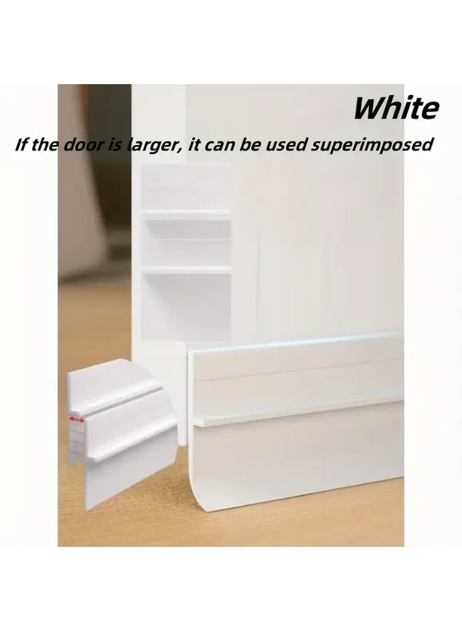 Grey Windproof Door Bottom Seal Strip Self-Adhesive Silicone Noise Reduction Draft Stopper - Image 4