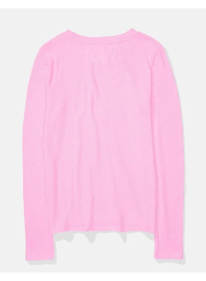 American Eagle AE Plush Long-Sleeve Tee