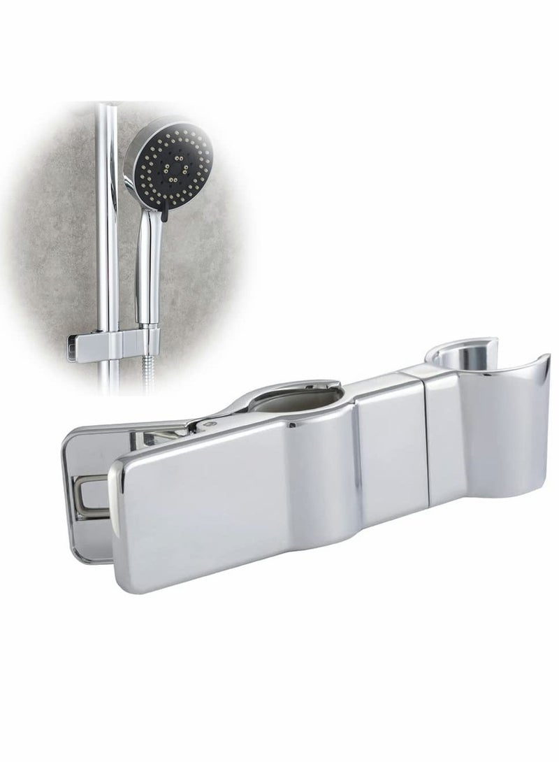 Adjustable Shower Head Holder for Slide Bar, Universal 20-25MM O.D Rail Bracket Hand Arm Adapter Slider Clamp Bathroom Replacement Sprayer Mount - Image 1