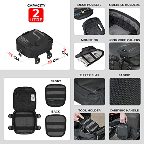 ViaTerra Polyester Enduro Trailpack I Suitable For Off Road & Trail Rides I Easy To Carry Trail Essentials - Pump, Toolkit Etc I Can Be Fitted On Pillion Seat Or Tail Rack - Image 5