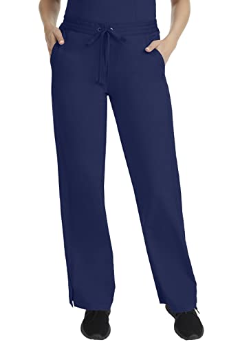 Healing Hands Scrub Pants for Women 2 Pocket Elastic Back Drawstring Pant Purple Label 9095 Taylor Navy MP - Image 1