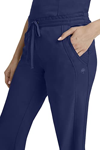 Healing Hands Scrub Pants for Women 2 Pocket Elastic Back Drawstring Pant Purple Label 9095 Taylor Navy MP - Image 5