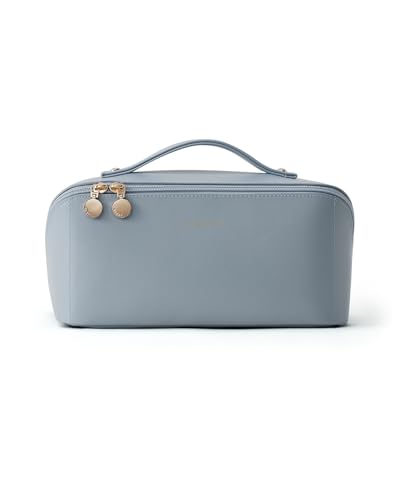 EACHY Travel Makeup Bag,Large Capacity Cosmetic Bags for Women,Portable Pouch Open Flat Toiletry Bag Make up Organizer with Divider and Handle - Image 5