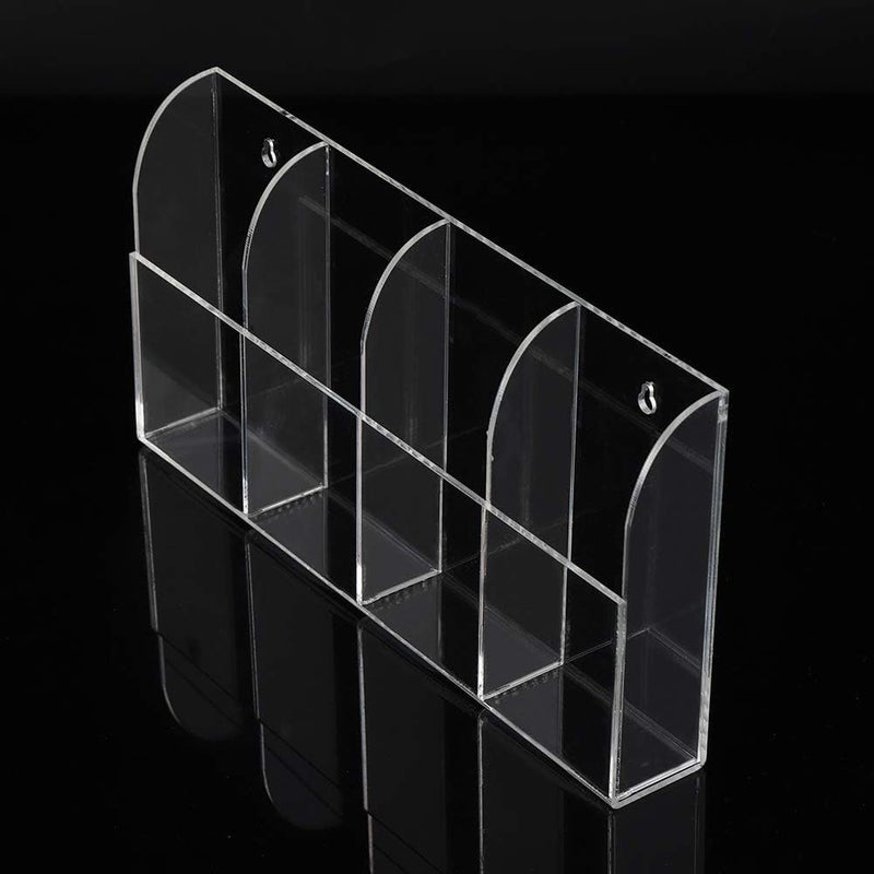 4 Compartments Acrylic Remote Control Holder Wall Mounted Remote Control Storage Box Phone Organizer,10.43 x 5.43 x 1.50 inch - Image 5