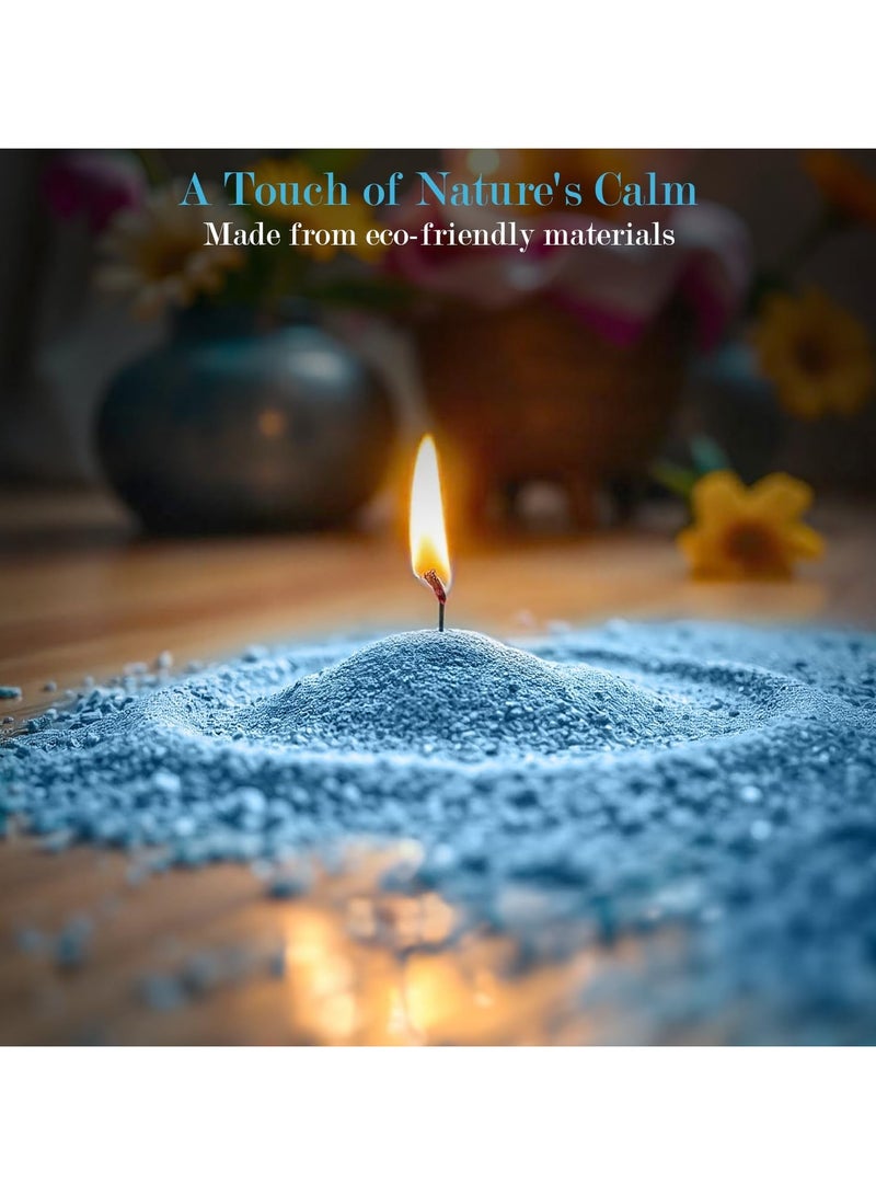 MIRFA Pearled Candle Wax Sand With 20 Eco Wicks - Blue - Image 3