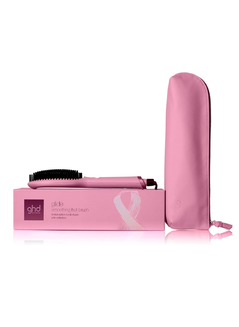 ghd GHD Glide Professional Hot Air Brush – Ceramic Blow Dryer & Styler for Effortless Hair Smoothing, Straightening & Volumizing, Pink  - Image 1