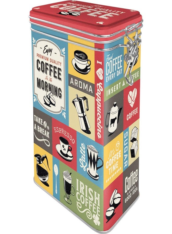Nostalgic Art Nostalgic-Art Retro coffee tin box, 44 oz, Coffee Collage - Gift idea for coffee fans, metal clip top can, vintage design - Image 4