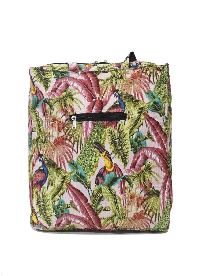 INDIAN CRAFT CASTLE Women Totes Hobo Purses Tote Bag with Yoga Mat Carrier Pocket Carryall Shoulder Bag for Office, Workout, Pilates, Travel, Beach and Gym (Pink & Green) - Image 4