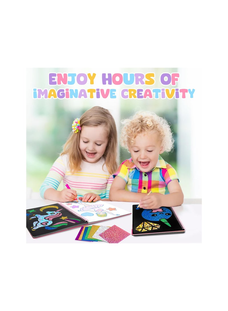 SOLARAE Foil Fun DIY Creative Activity, Foil Art Fun Kit for Kids, Art & Craft Activity, No Mess Art Travel Toys Activity, Idea Gifts for Girls & Boys Ages 4, 5, 6, 7, 8, 9, Kids Craft Kits & Supplies - Image 3