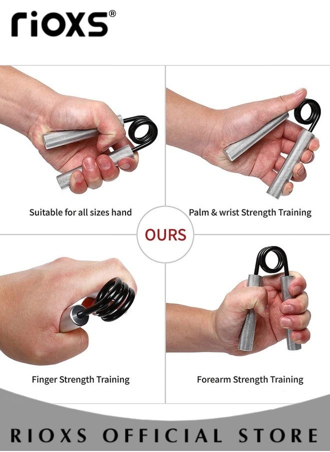 RIOXS - Wrist Strengthener Forearm Exerciser Set for Adults Hand Developer Strength Trainer Adjustable Electroplated Wrist Strength Device - Image 1