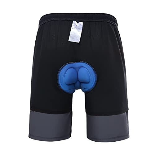 EZRUN Men's 3D Padded Mountain Bike Shorts Lightweight MTB Cycling Shorts (Grey Black,l) - Image 3