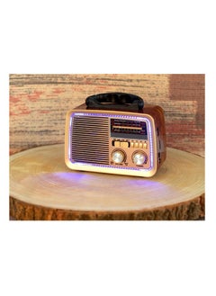 جولد كرست راديو HI-FI بثلاث قنوات FM - AM - SW ذهبي/بني/أسود بلوتوث AUX بطاقة TF قرص فلاش USB  - Image 5