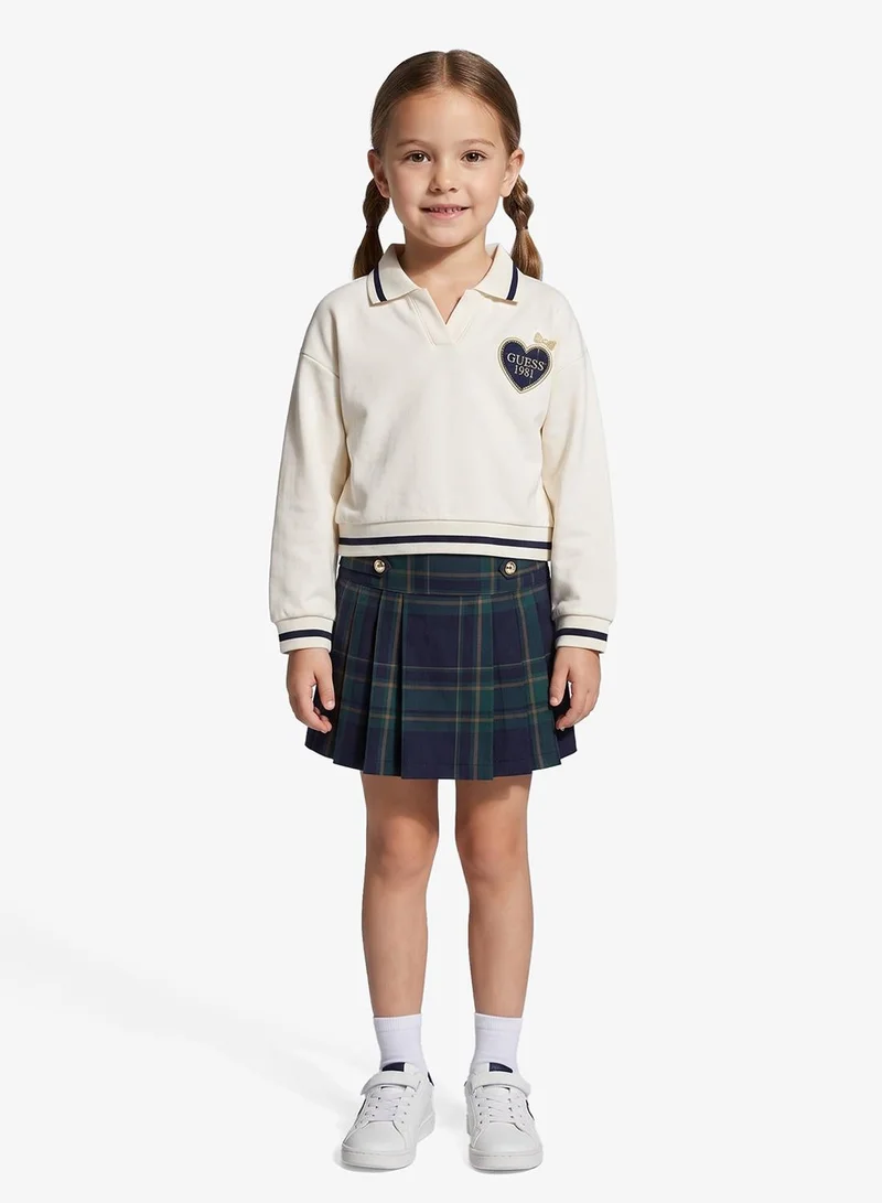 Kids French Terry Long Sleeve Top & Skirt Set