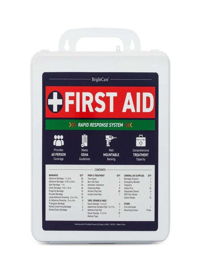 BrightCare Professional First Aid Kit for Workplace, Wall Mountable & Portable with Hard Case, OSHA Compliant for Businesses, Office, Restaurants, Work Vehicles, Retail & Service Spaces - 280 Piece - Large - Image 1