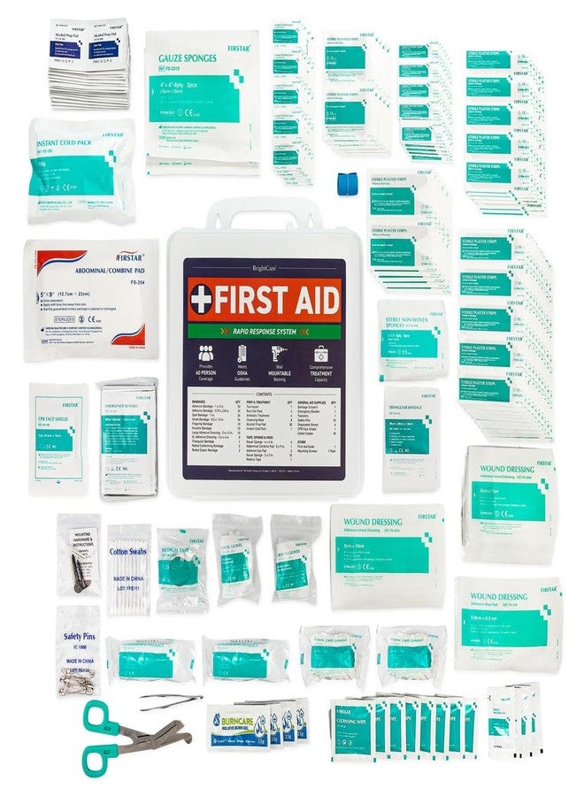 BrightCare Professional First Aid Kit for Workplace, Wall Mountable & Portable with Hard Case, OSHA Compliant for Businesses, Office, Restaurants, Work Vehicles, Retail & Service Spaces - 280 Piece - Large - Image 4