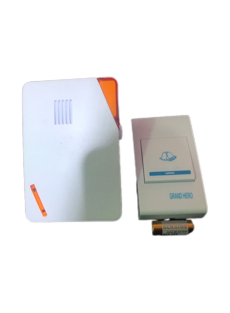 جرس باب لاسلكي، أبيض