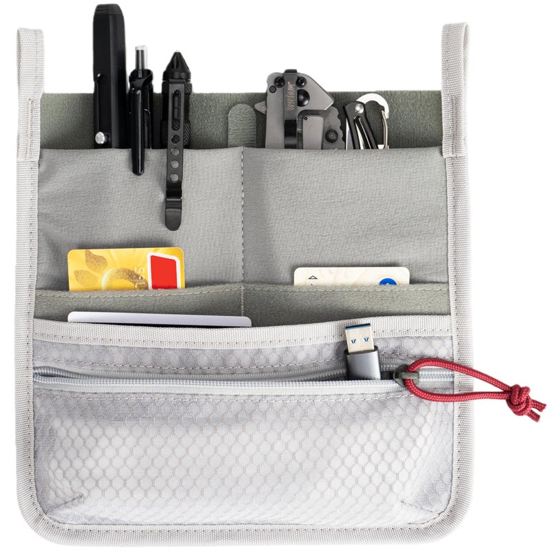 VEAPILS Multi Pocket Admin Organizer for Backpack, Hook and Loop Pouch Mesh Zipper Pouch, Tactical Backpack Organizer Insert for Men & Women, EDC Tool Kits for Outdoor Travel - Tactical Bag Accessories - Image 1