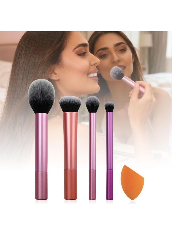 rayihni 5-Piece Face Makeup Brush Set Multicolour