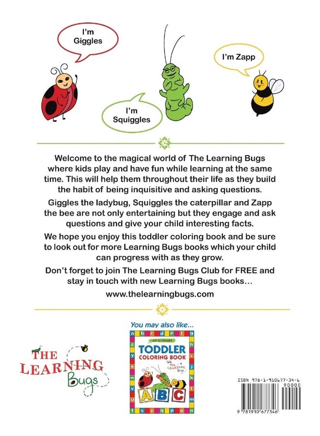 My Numbers, Colors and Shapes Toddler Coloring Book with The Learning Bugs: Fun Children's Activity Coloring Books for Toddlers and Kids Ages 2, 3, 4  - Image 2