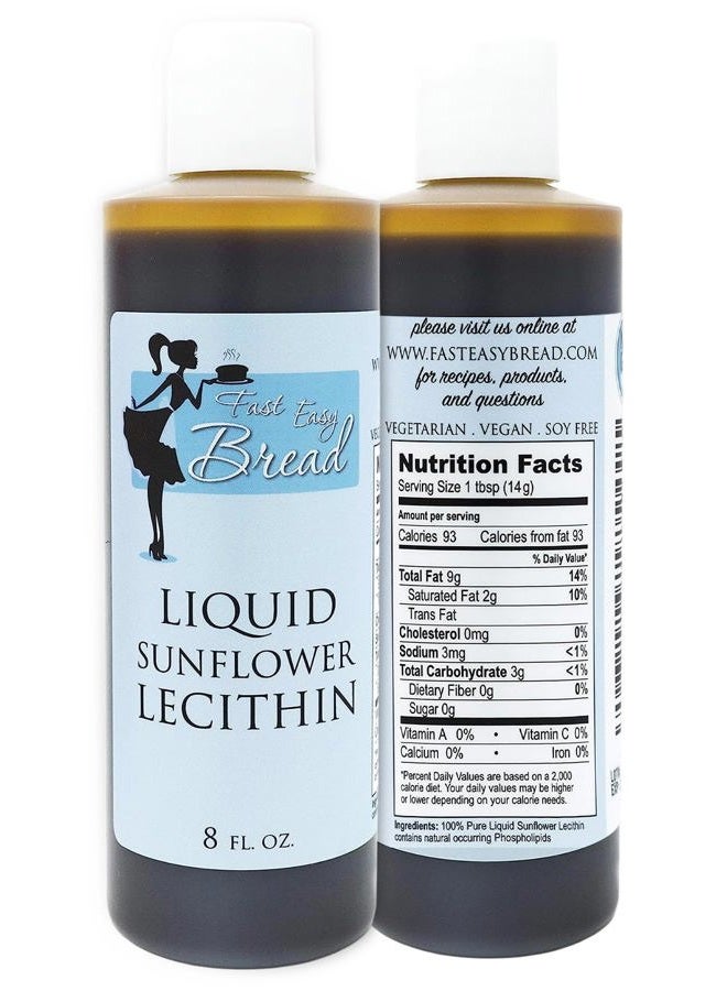 Fast Easy Bread Pure Liquid Sunflower Lecithin (Food Grade): Better Than Lecithin Granules as an Emulsifier Providing a Smoother and Larger Volume Finished Dough - Image 1