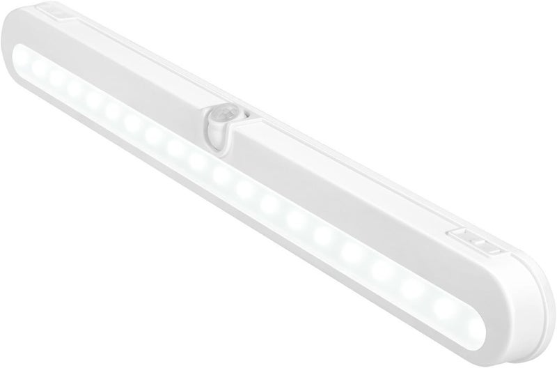 BLS T01L LED Closet Light, Super Bright 20 LED Under Cabinet Lighting Battery Powered/DC Input Wireless Motion Sensing Light, Auto On Off Switch, Motion Sensor & Light Sensor, Light Beam Adjustable - Image 1