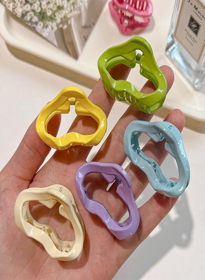 Hatanu Mall Korean Cloud Shape Mini Hair Claw Colorful Non-Slip Hairpin for Women & Girls, Stylish Vibrant Barrettes, Elegant Hair Accessories for Every Occasion, Bun Claw, 4 Pcs - Multicolor - Image 3