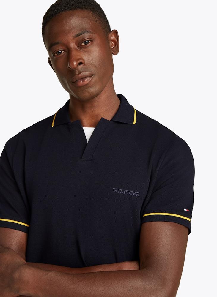 TOMMY HILFIGER Open Collar Tipped Short Sleeve Polo  - Image 3