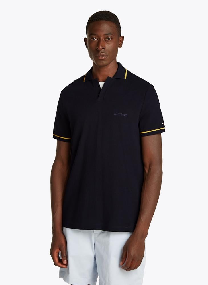 TOMMY HILFIGER Open Collar Tipped Short Sleeve Polo  - Image 1
