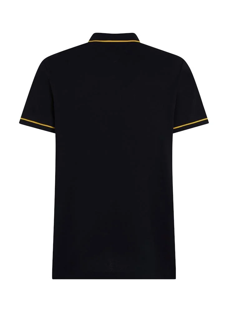 TOMMY HILFIGER Open Collar Tipped Short Sleeve Polo