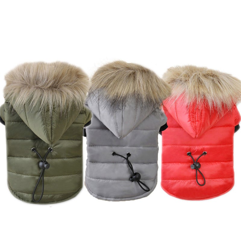 Pet Winter Down Coat Warm Dog Clothes Two-Feet Hoodies Fashion Apparel Pet Supplies for Small and Medium Size Size - Image 3