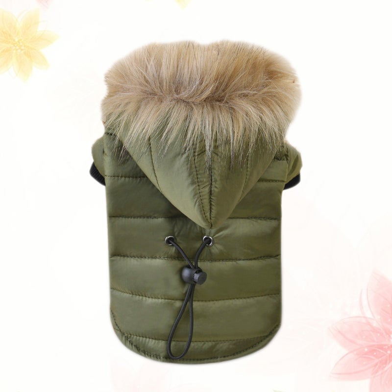 Pet Winter Down Coat Warm Dog Clothes Two-Feet Hoodies Fashion Apparel Pet Supplies for Small and Medium Size Size - Image 2