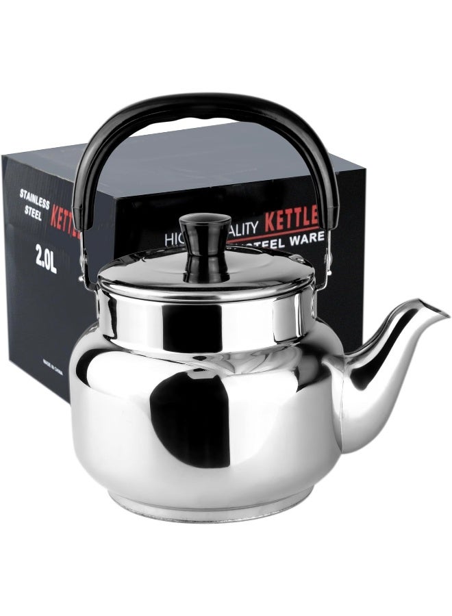 Home Tea Kettle - 2 Liter, Silver - Image 2