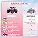 Dafotil Amphibious Remote Control Car 118 Pink Monster Truck Toys for Girls RC Cars 24 GHz Waterproof RC Trucks 4WD All Terrain OffRoad Pickup Girls Christmas Birthday Gifts Presents Kids Toys Ages 6 - Image 4
