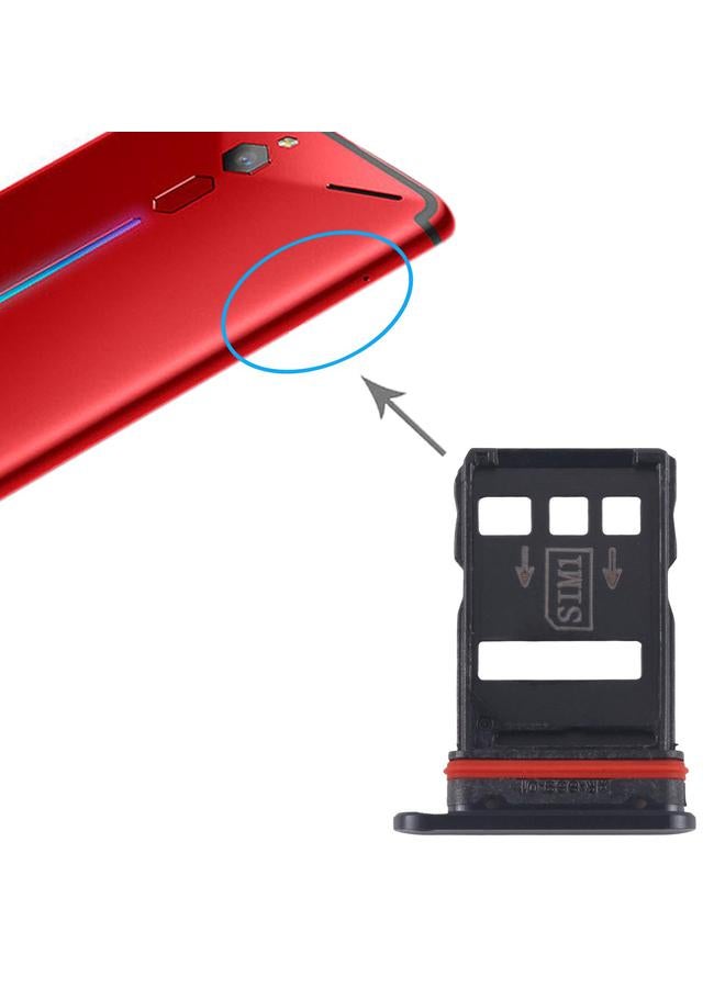 erorex For ZTE nubia RedMagic 6 Pro NX669J-P SIM Card Tray + SIM Card Tray (Black) - Image 4