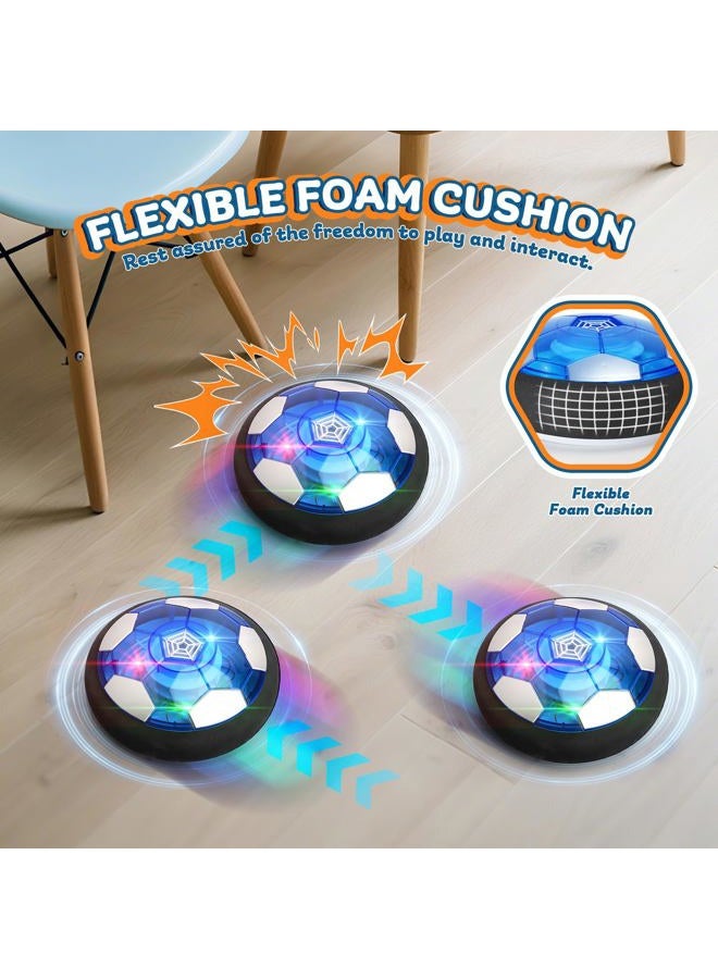 NAZANO 2-in-1 Hover Hockey Soccer Set, USB Rechargeable and Battery Hovering Hockey Game with 3 Goals and Led Lights, Indoor Outdoor Games Toys Gifts for Kids Boys Girls Aged 3 4 5 6 7 8-12 (2-in-1) - Image 5
