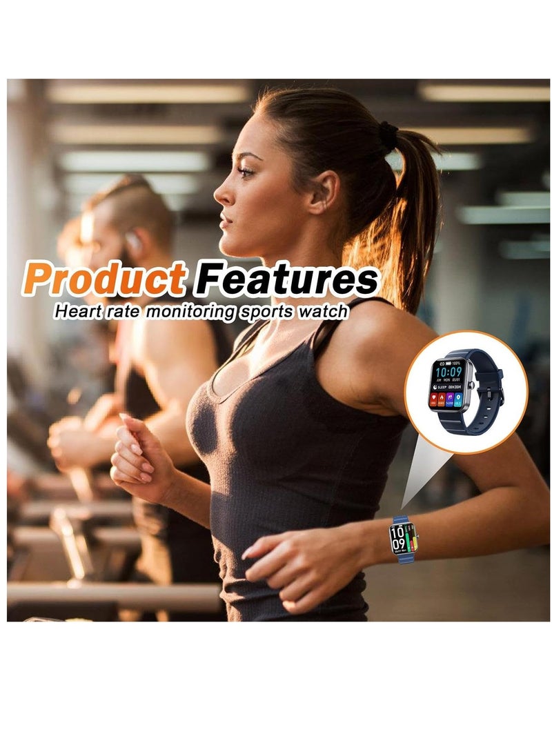 Generic - Blood Sugar Monitor Watch, Wearable Glucose Monitor Bluetooth Fashion Smartwatch, Non-invasive Blood Glucose Testing Sport, Watch for Heart Rate Blood Pressure Tracking - Image 1