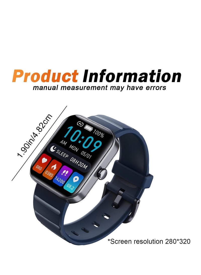 Generic - Blood Sugar Monitor Watch, Wearable Glucose Monitor Bluetooth Fashion Smartwatch, Non-invasive Blood Glucose Testing Sport, Watch for Heart Rate Blood Pressure Tracking - Image 1