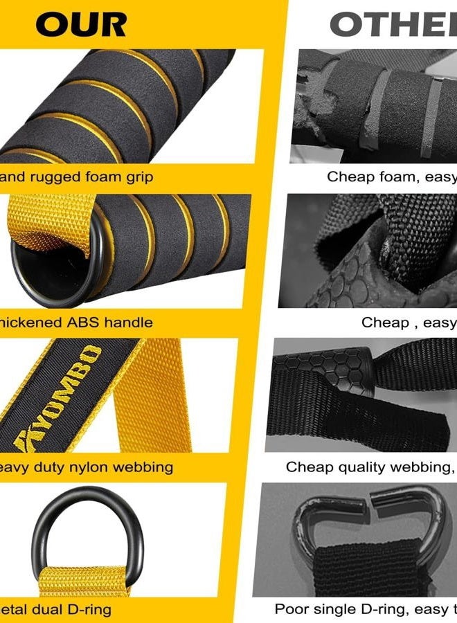 Ayombo Gym Equipment, Cable Attachments for Gym, Home Workout Equipment Machine Grip Attachments, Resistance Bands Handles for Weight Strength Trainer, Gym Heavy Duty Exercise Handle for Men - Image 5