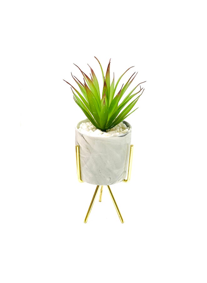 Nordic Ceramic Marble Vase Flower Pots With Shelf Flower multicolour 15x9x8cm - Image 1