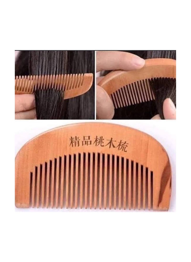 Generic Wooden hair detangling comb, random shape, one piece  - Image 3