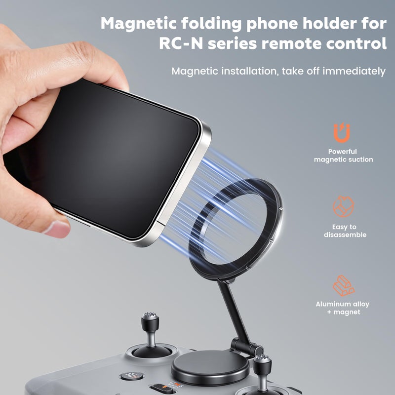 STARTRC Adjustable Magnetic Phone Stand for DJI RC-N1/N2/N3 Remote Control,for DJI Neo 2/ Mini 4K/ Mini 5 Pro/ 4 Pro/ 3/ Air 3S/Avata 2 Drone Accessories - Image 2