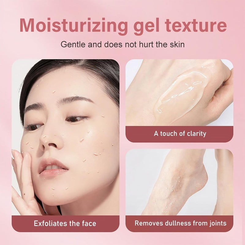 ® 2 Pcs Purifying Exfoliating Gel for Face, Gentle Exfoliating Gel for Dirt & Oils, Shrinks Pores and Smooth Skin Texture, Body & Facial Exfoliator Scrub, Suitable for All Skin Types - Image 4