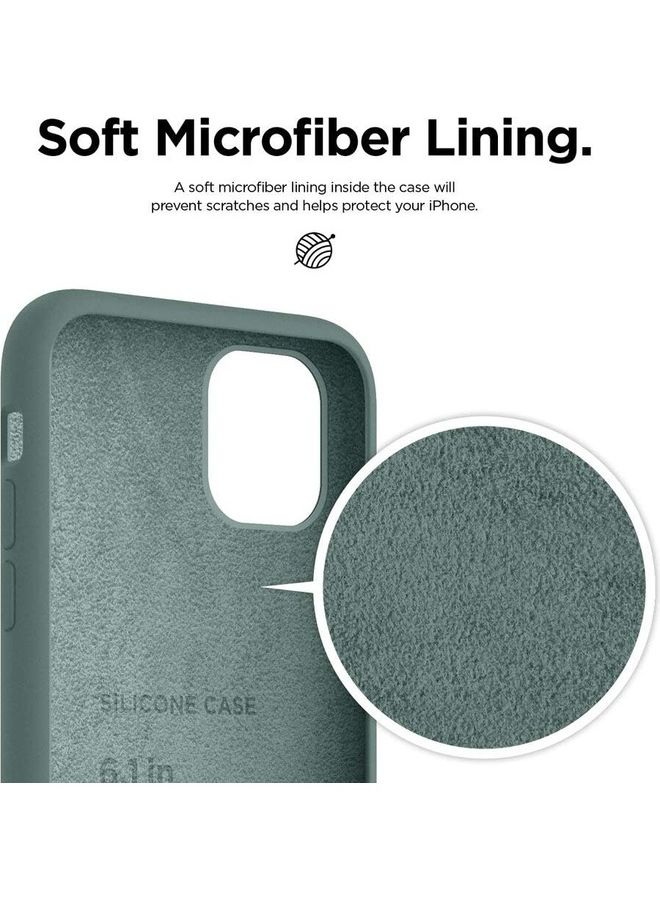 ICS Silicon Gel Bumper Case with Microfiber Lining For Apple iPhone 11 Green - Image 2